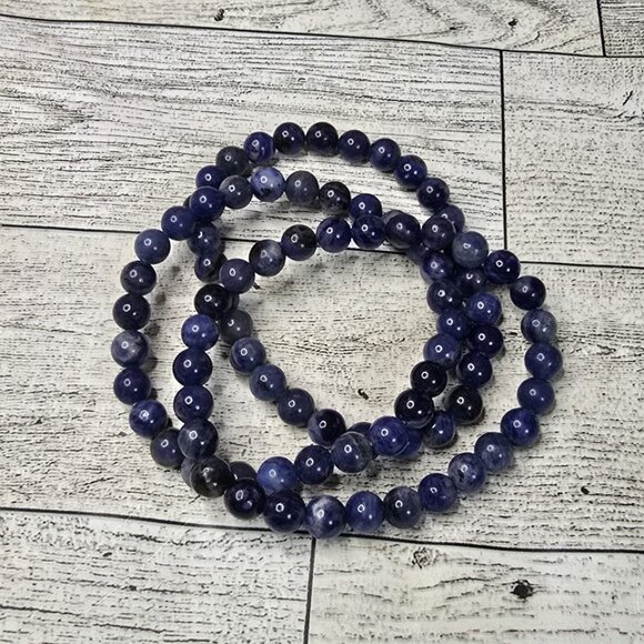 Eclectic Wallflower Jewelry - Lapis Lazuli Crystal Beaded Bracelet